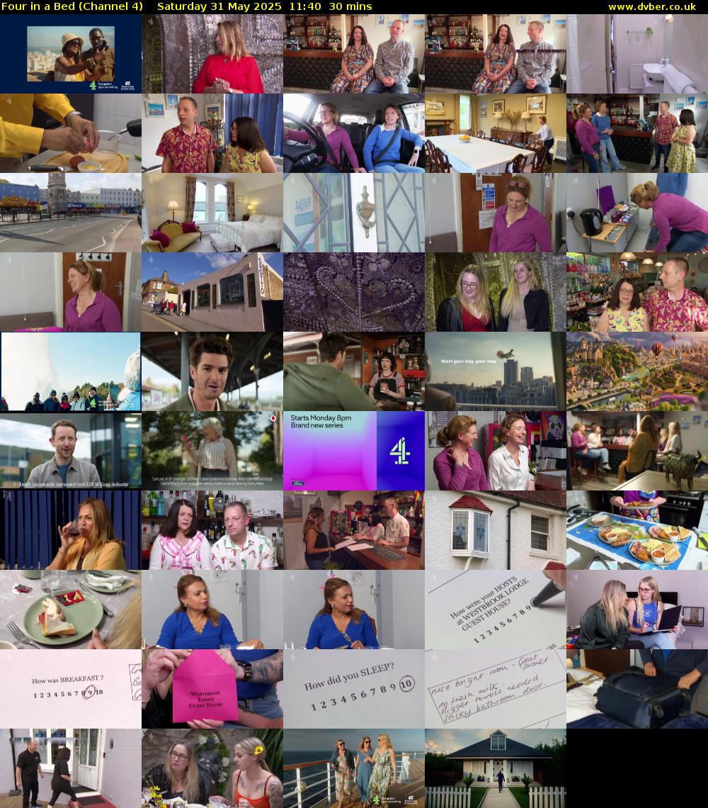 Four in a Bed (Channel 4) Saturday 31 May 2025 11:40 - 12:10