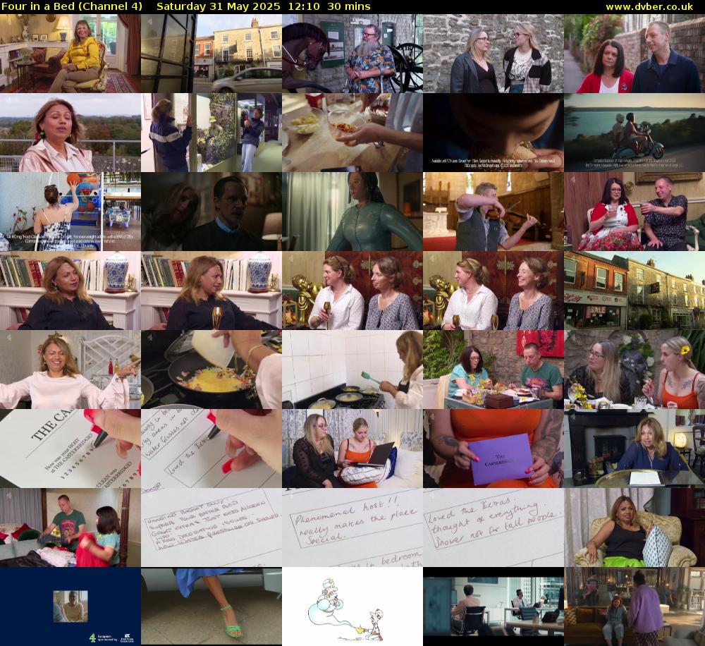 Four in a Bed (Channel 4) Saturday 31 May 2025 12:10 - 12:40