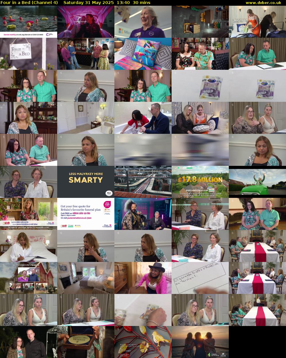 Four in a Bed (Channel 4) Saturday 31 May 2025 13:40 - 14:10