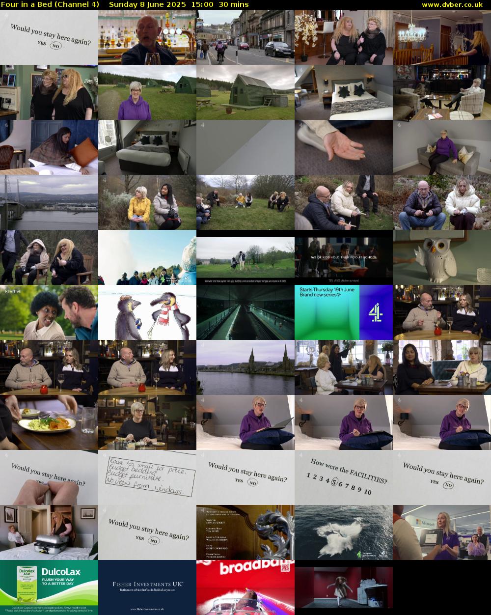 Four in a Bed (Channel 4) Sunday 8 June 2025 15:00 - 15:30