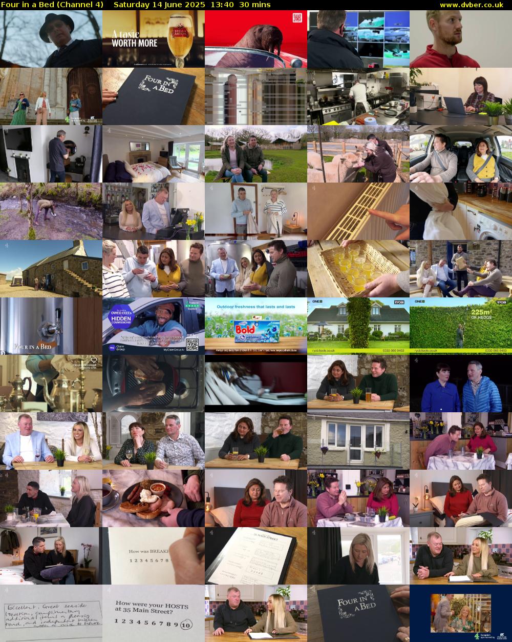 Four in a Bed (Channel 4) Saturday 14 June 2025 13:40 - 14:10