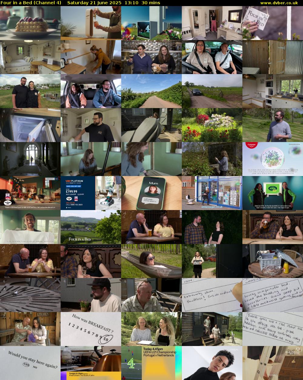 Four in a Bed (Channel 4) Saturday 21 June 2025 13:10 - 13:40