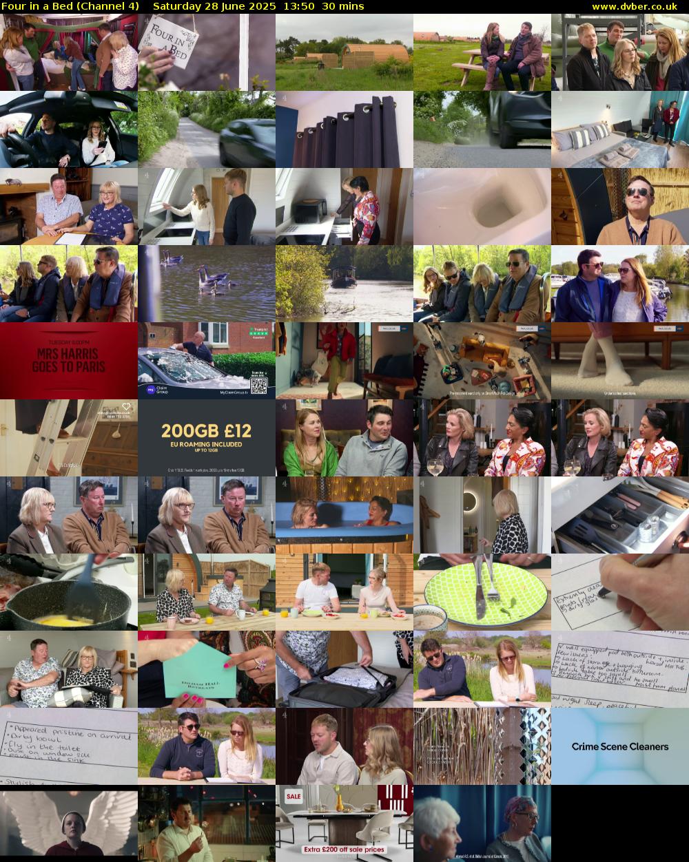 Four in a Bed (Channel 4) Saturday 28 June 2025 13:50 - 14:20