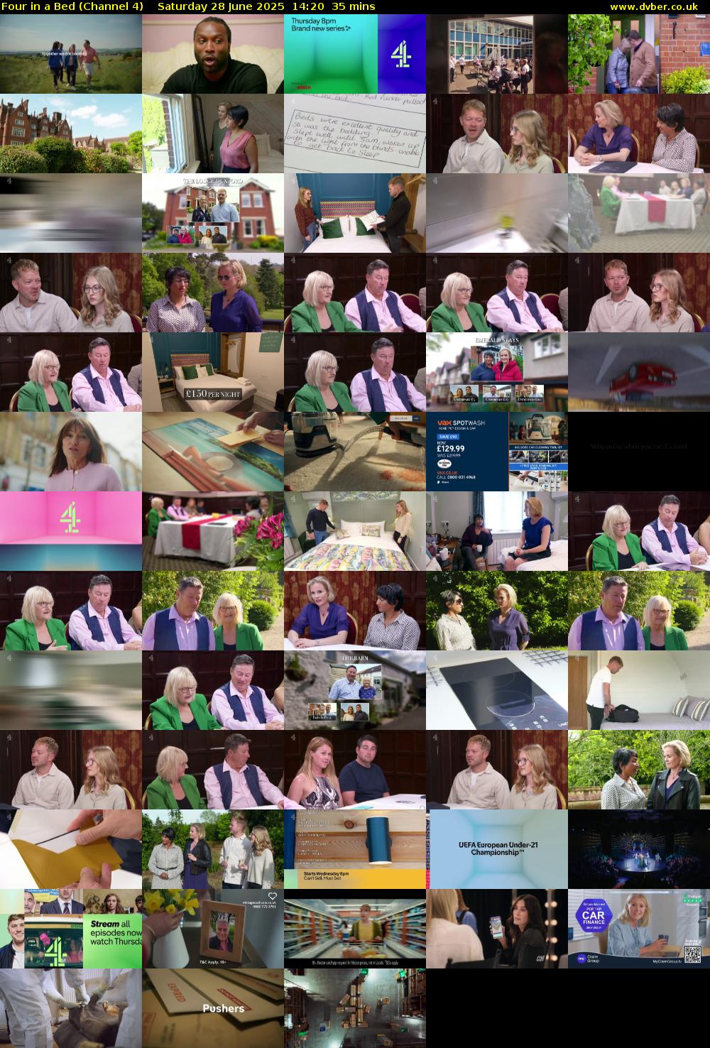 Four in a Bed (Channel 4) Saturday 28 June 2025 14:20 - 14:55