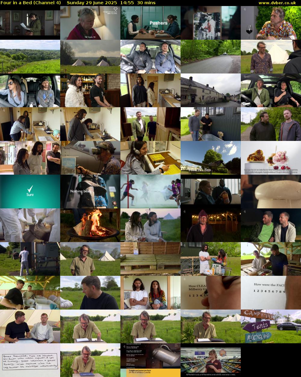Four in a Bed (Channel 4) Sunday 29 June 2025 14:55 - 15:25