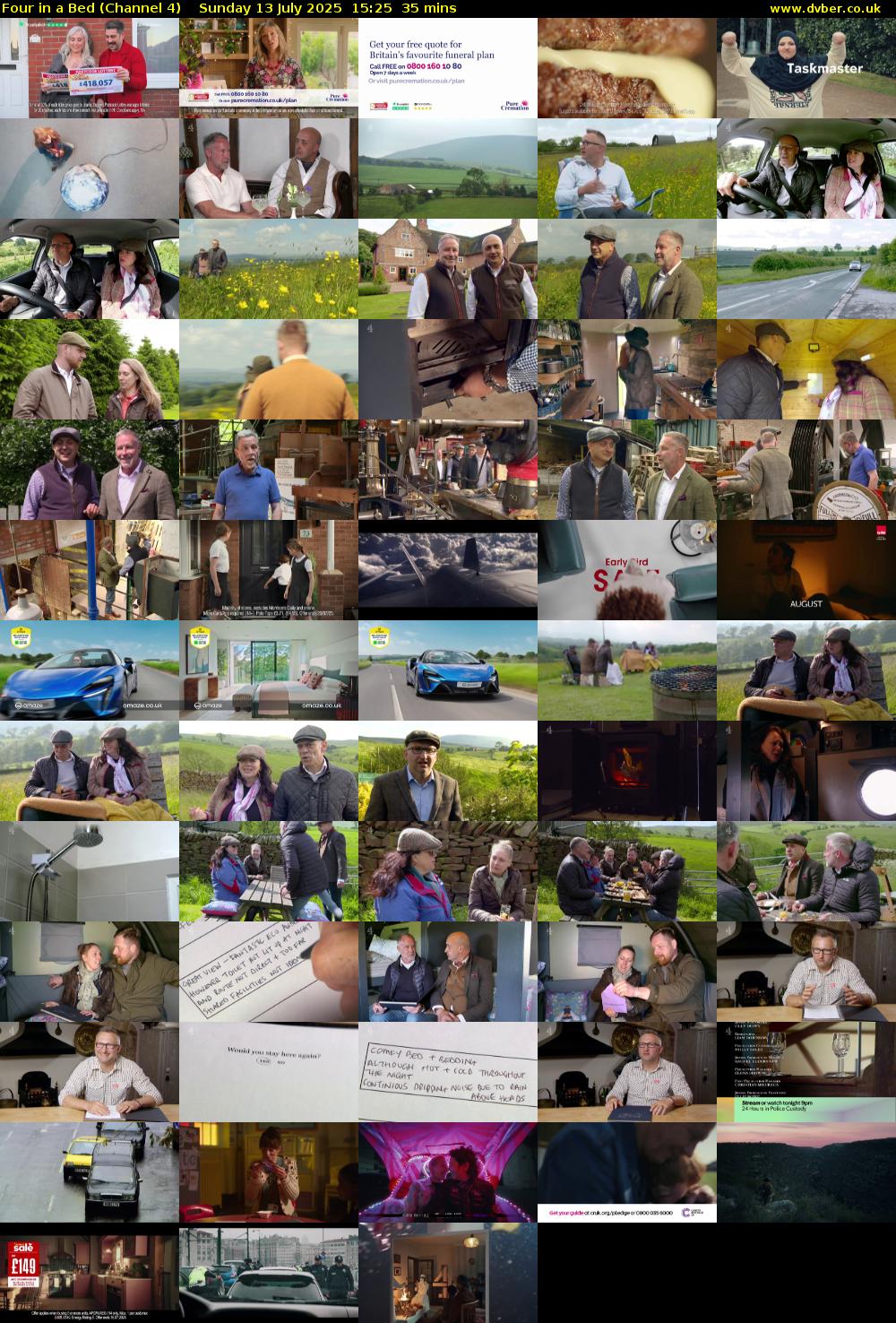 Four in a Bed (Channel 4) Sunday 13 July 2025 15:25 - 16:00