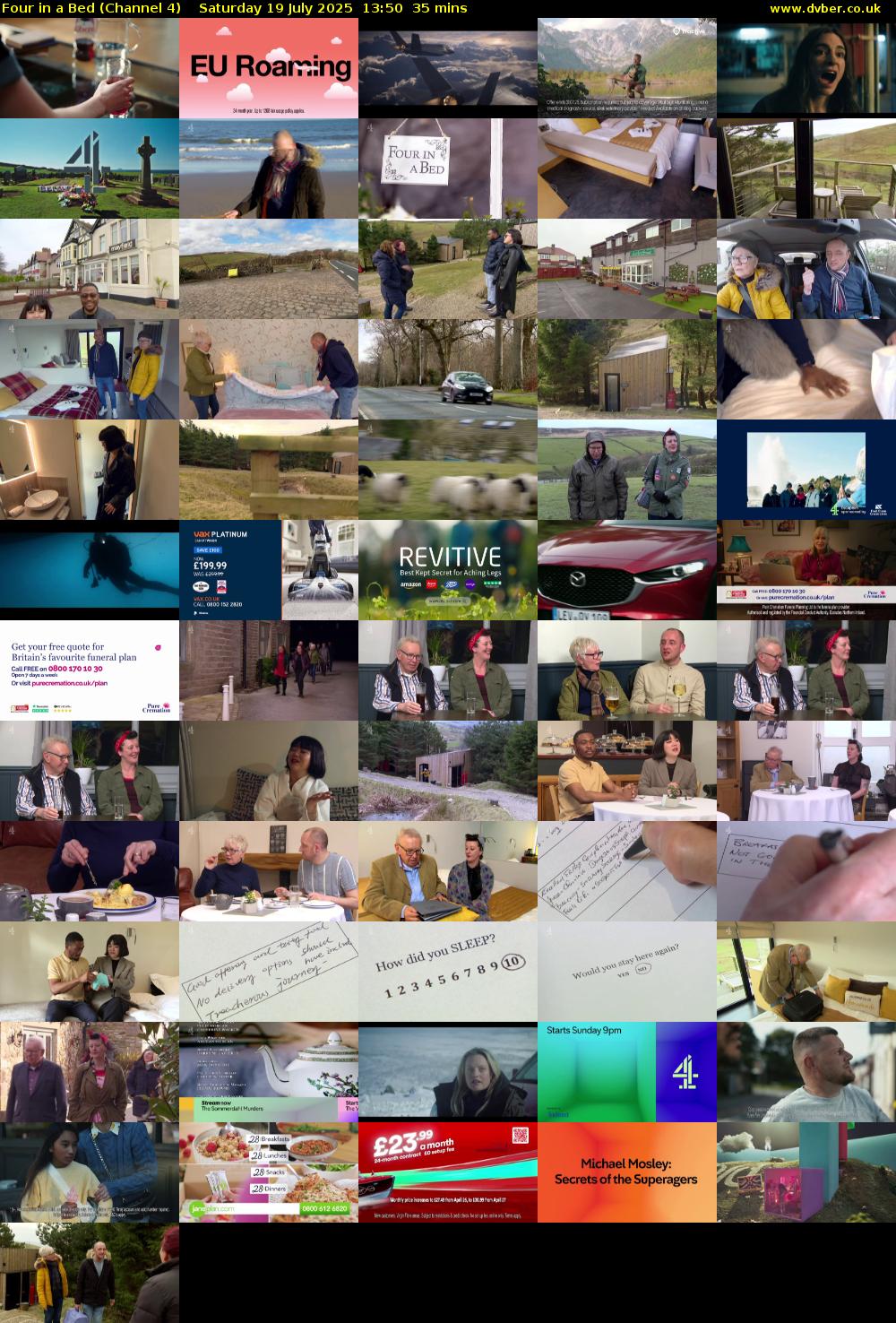 Four in a Bed (Channel 4) Saturday 19 July 2025 13:50 - 14:25