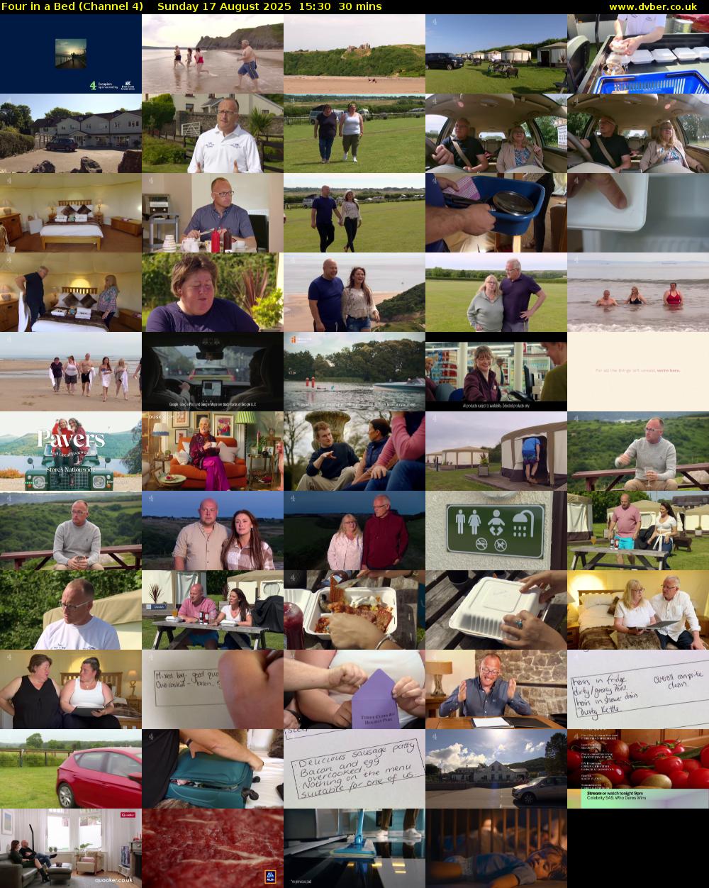 Four in a Bed (Channel 4) Sunday 17 August 2025 15:30 - 16:00
