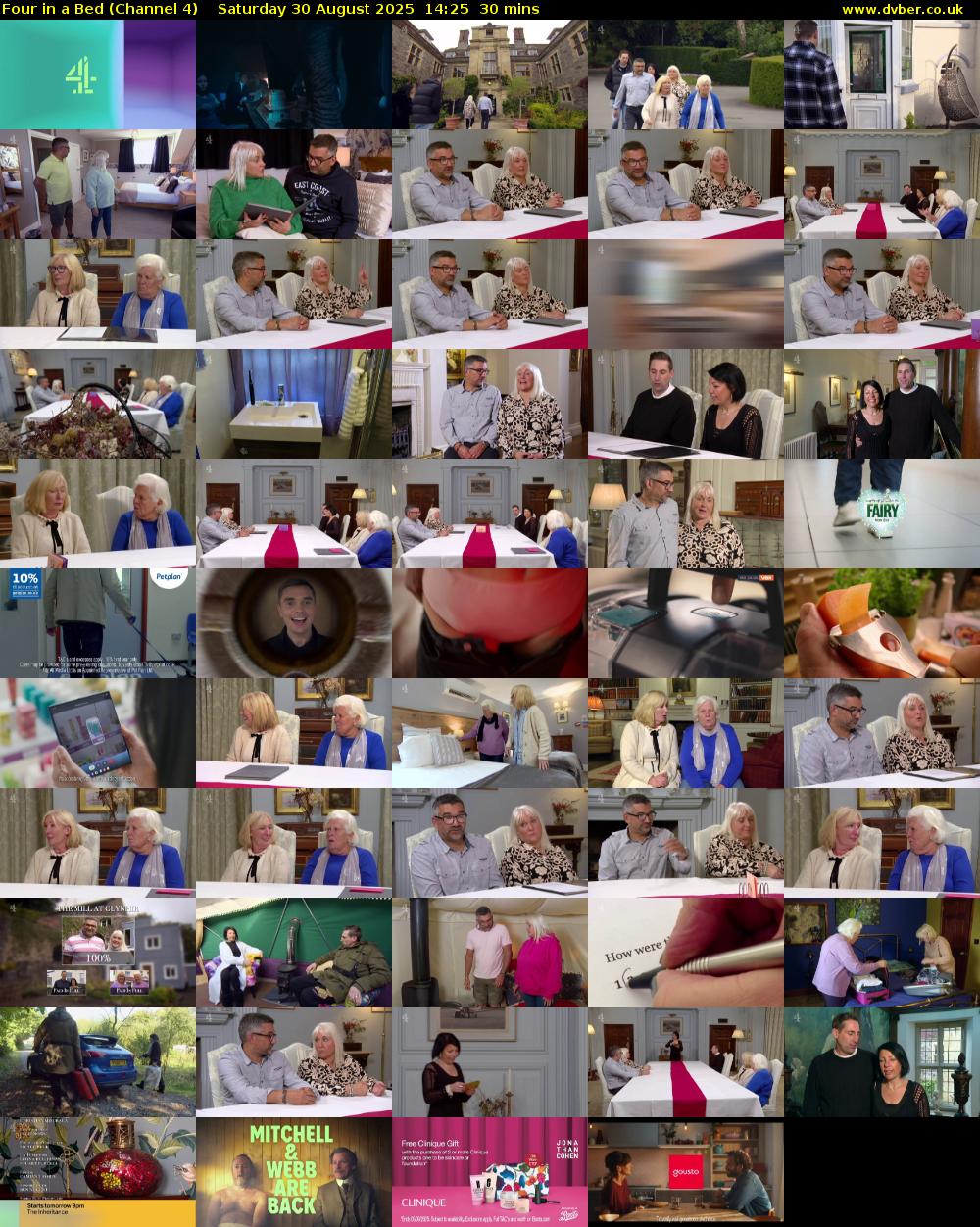 Four in a Bed (Channel 4) Saturday 30 August 2025 14:25 - 14:55
