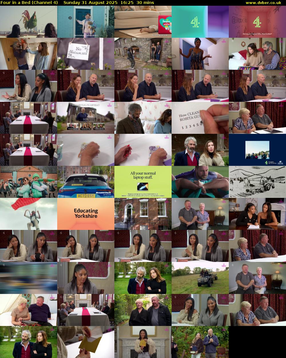 Four in a Bed (Channel 4) Sunday 31 August 2025 16:25 - 16:55