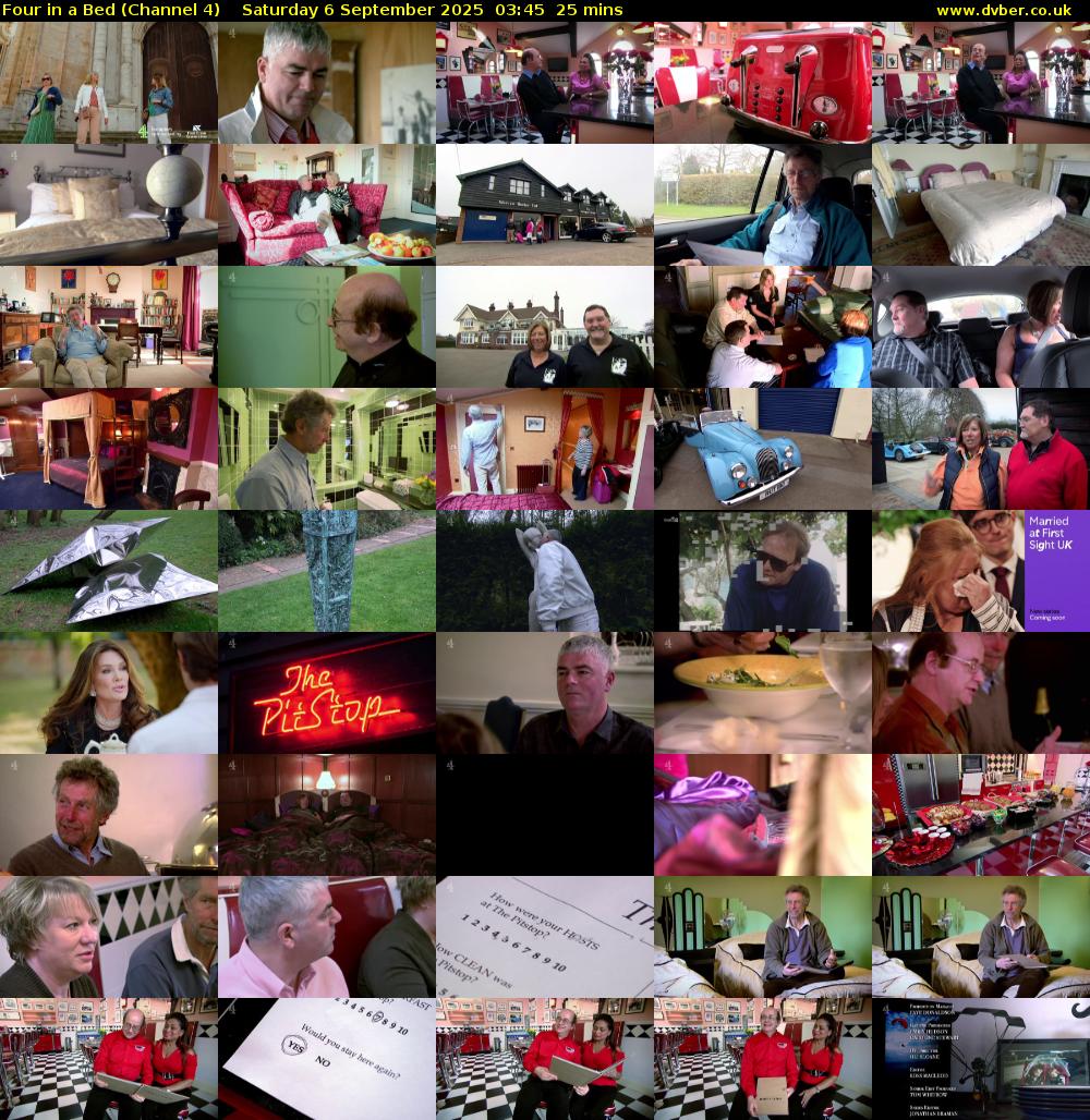 Four in a Bed (Channel 4) Saturday 6 September 2025 03:45 - 04:10