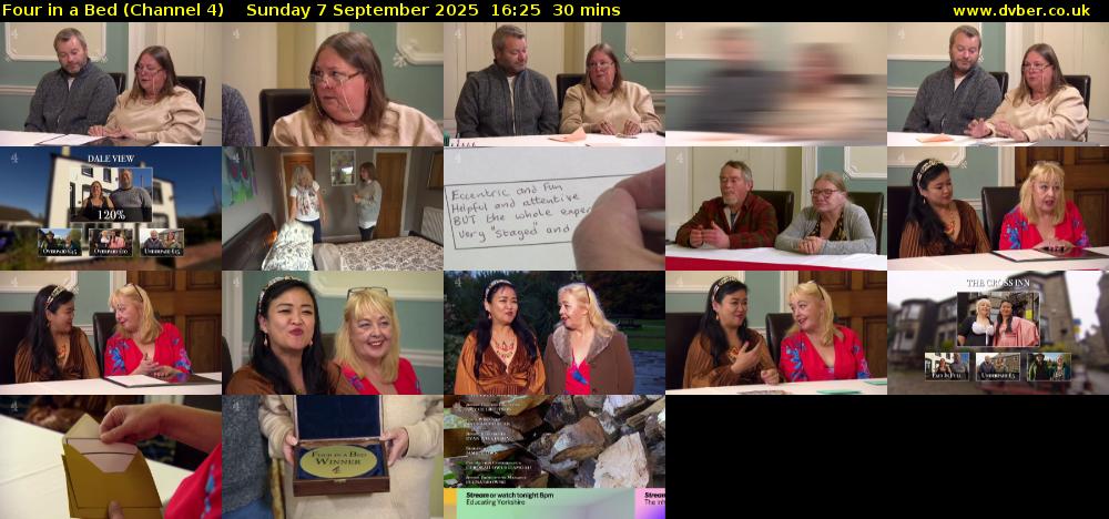 Four in a Bed (Channel 4) Sunday 7 September 2025 16:25 - 16:55