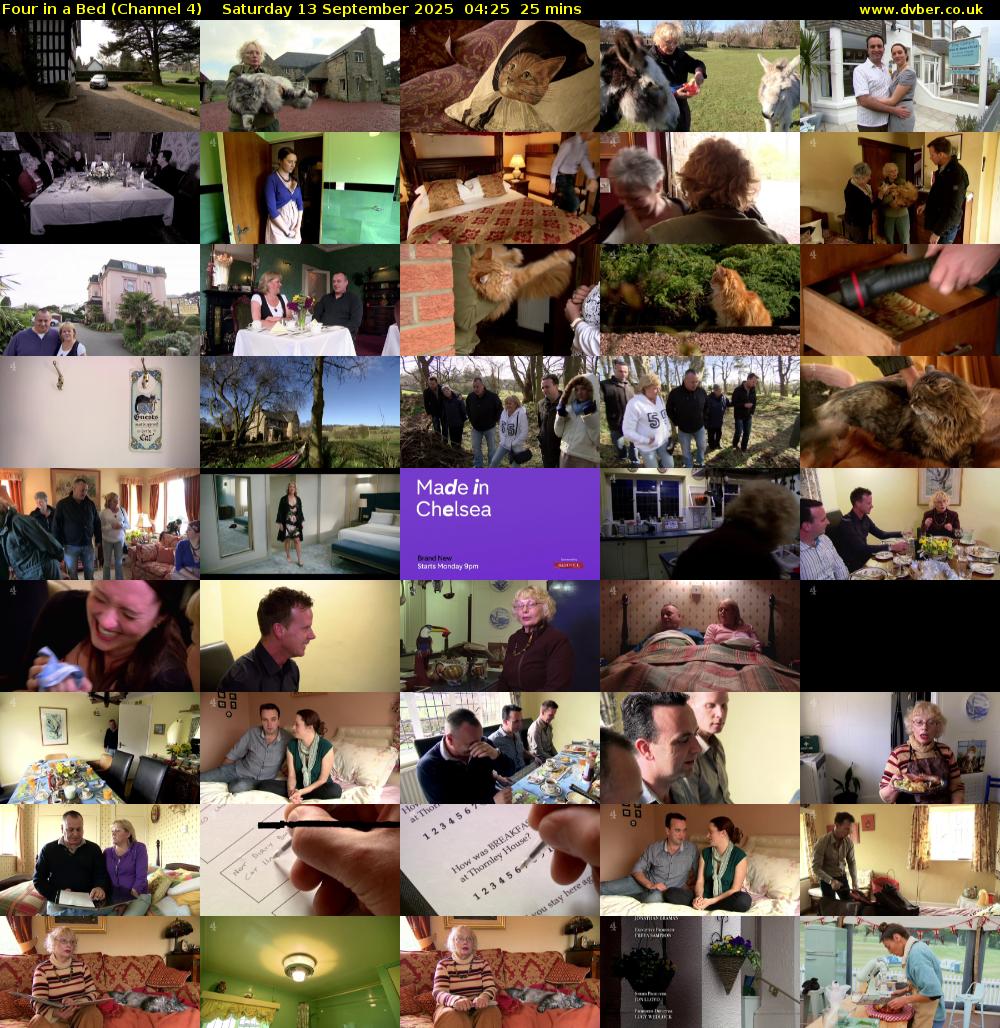 Four in a Bed (Channel 4) Saturday 13 September 2025 04:25 - 04:50