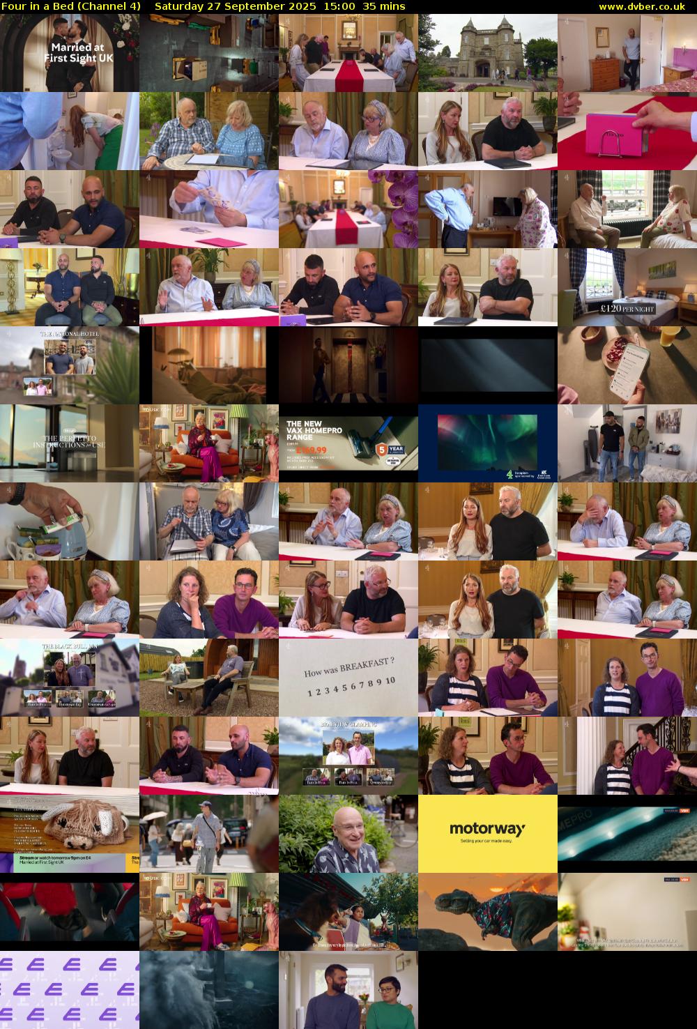 Four in a Bed (Channel 4) Saturday 27 September 2025 15:00 - 15:35