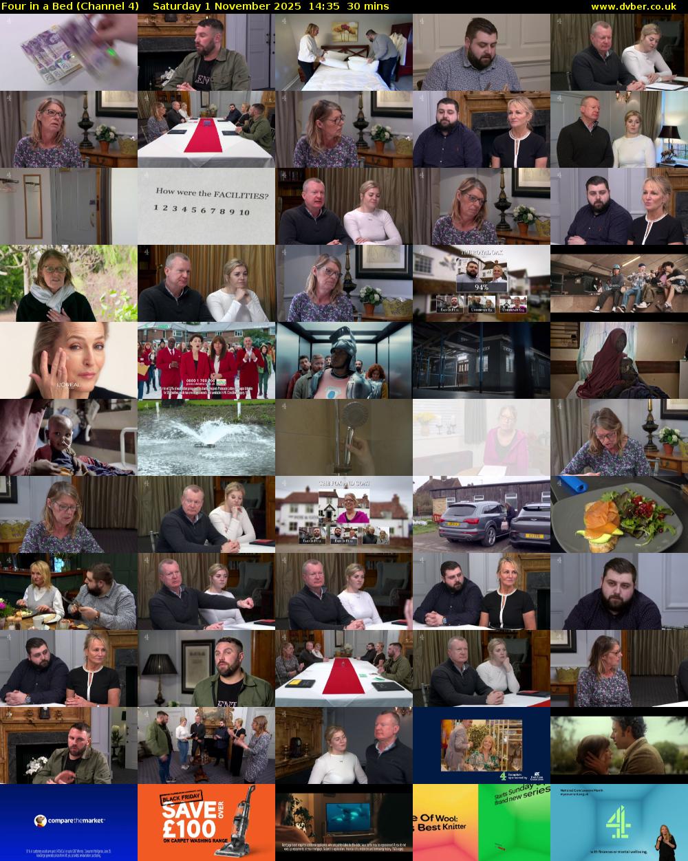 Four in a Bed (Channel 4) Saturday 1 November 2025 14:35 - 15:05