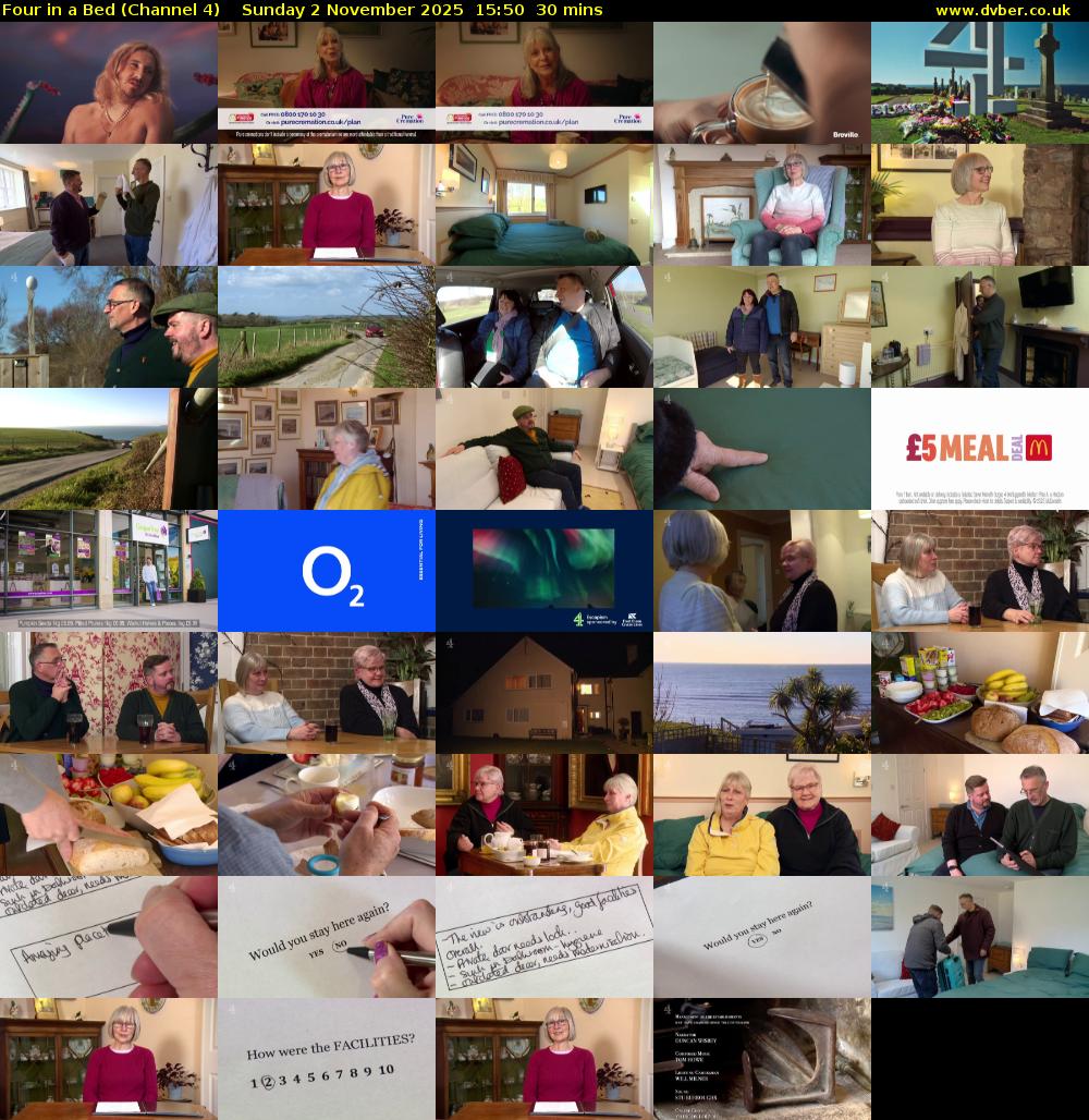 Four in a Bed (Channel 4) Sunday 2 November 2025 15:50 - 16:20