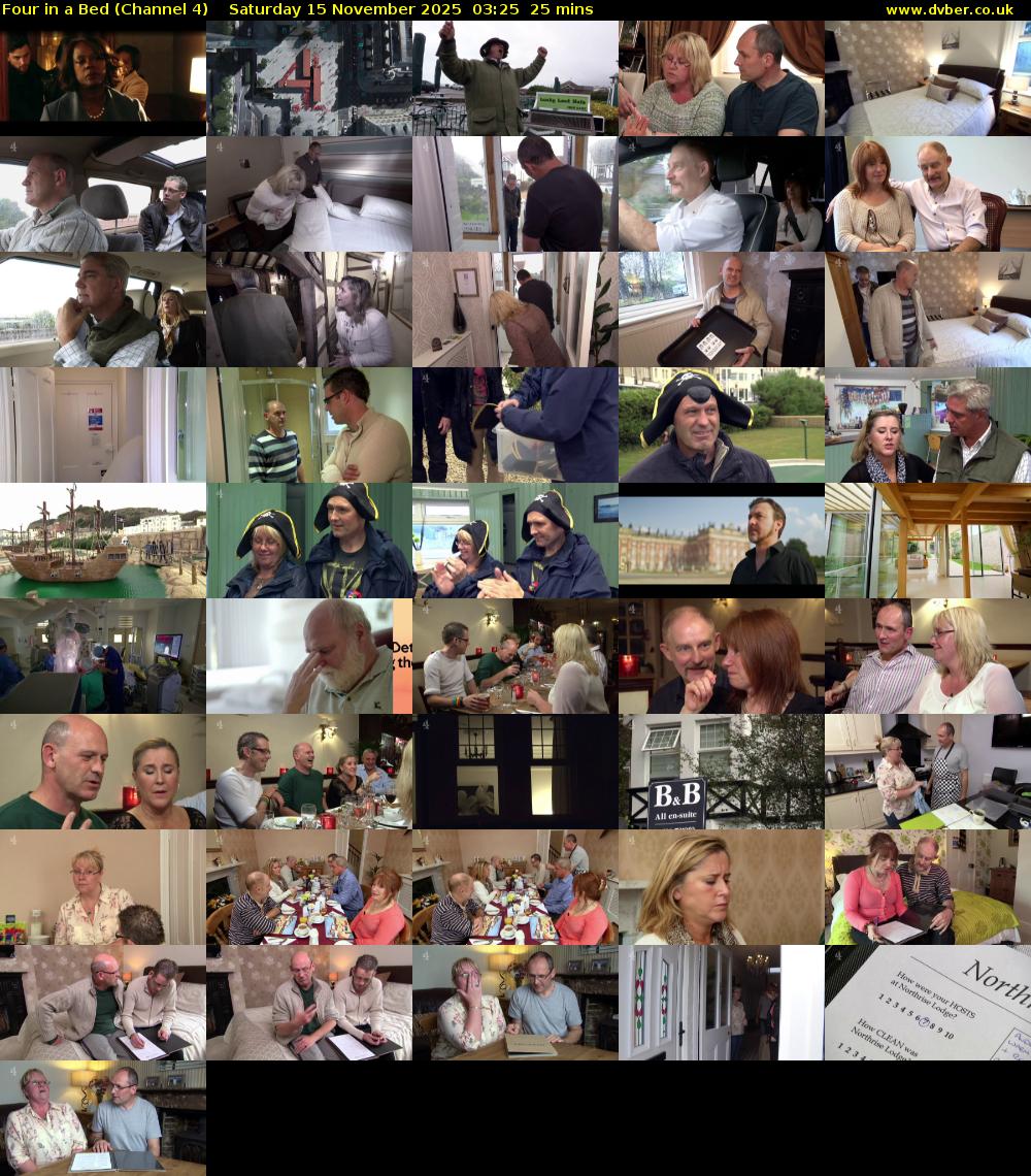 Four in a Bed (Channel 4) Saturday 15 November 2025 03:25 - 03:50