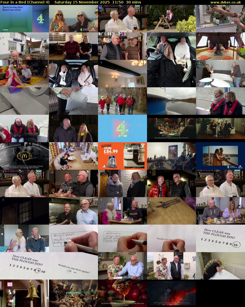 Four in a Bed (Channel 4) Saturday 15 November 2025 11:50 - 12:20