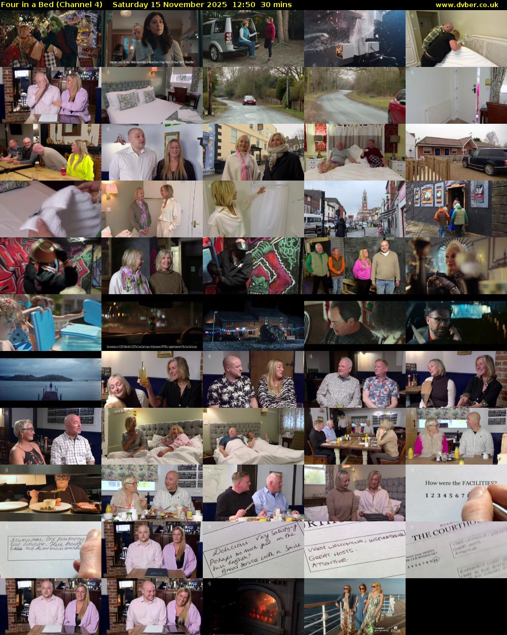 Four in a Bed (Channel 4) Saturday 15 November 2025 12:50 - 13:20