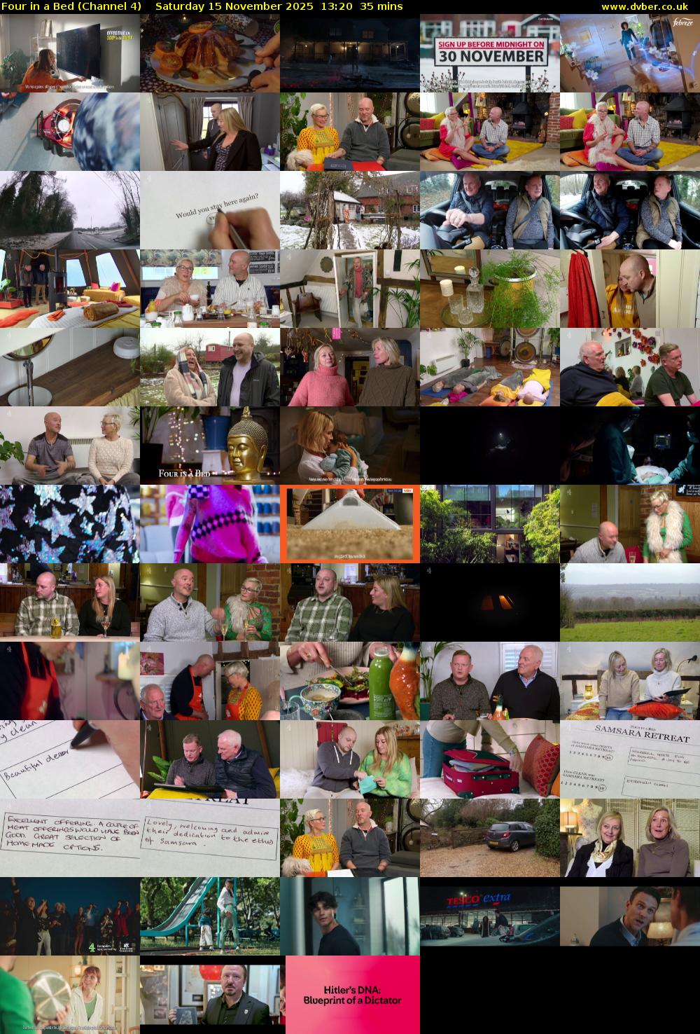 Four in a Bed (Channel 4) Saturday 15 November 2025 13:20 - 13:55