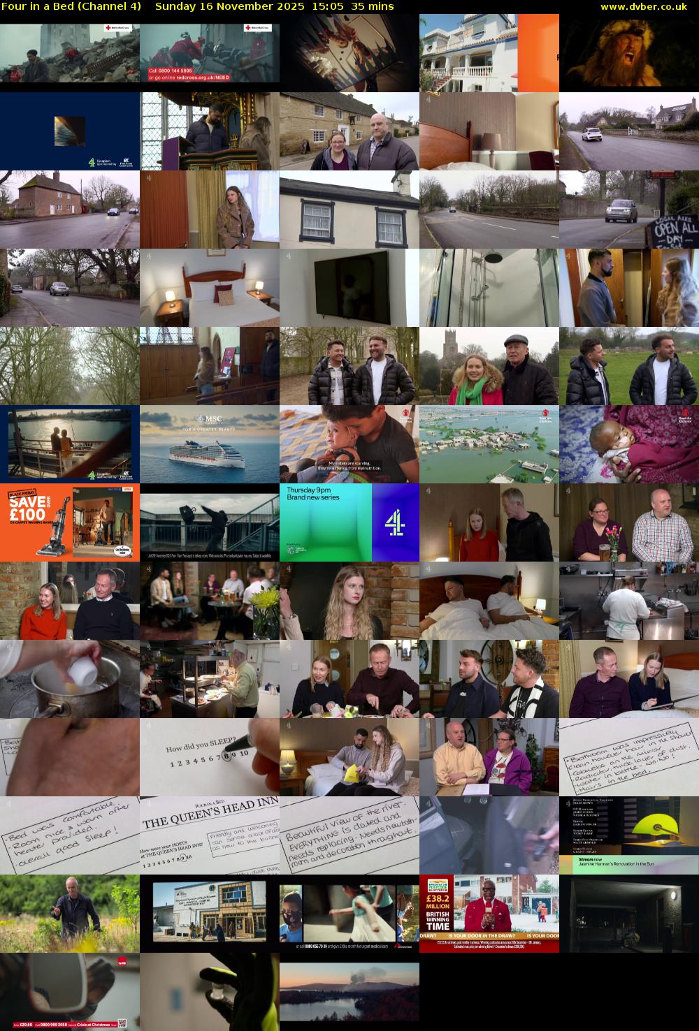 Four in a Bed (Channel 4) Sunday 16 November 2025 15:05 - 15:40