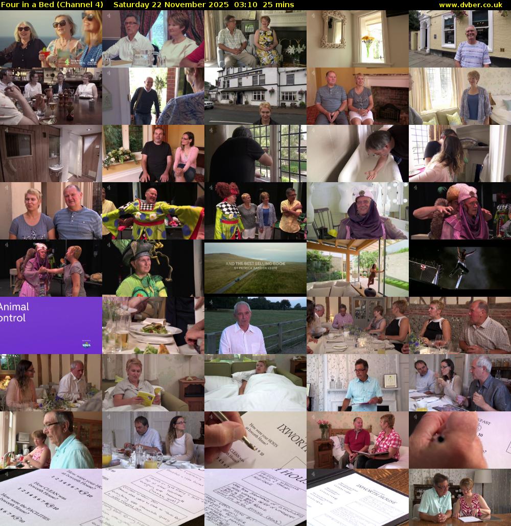 Four in a Bed (Channel 4) Saturday 22 November 2025 03:10 - 03:35
