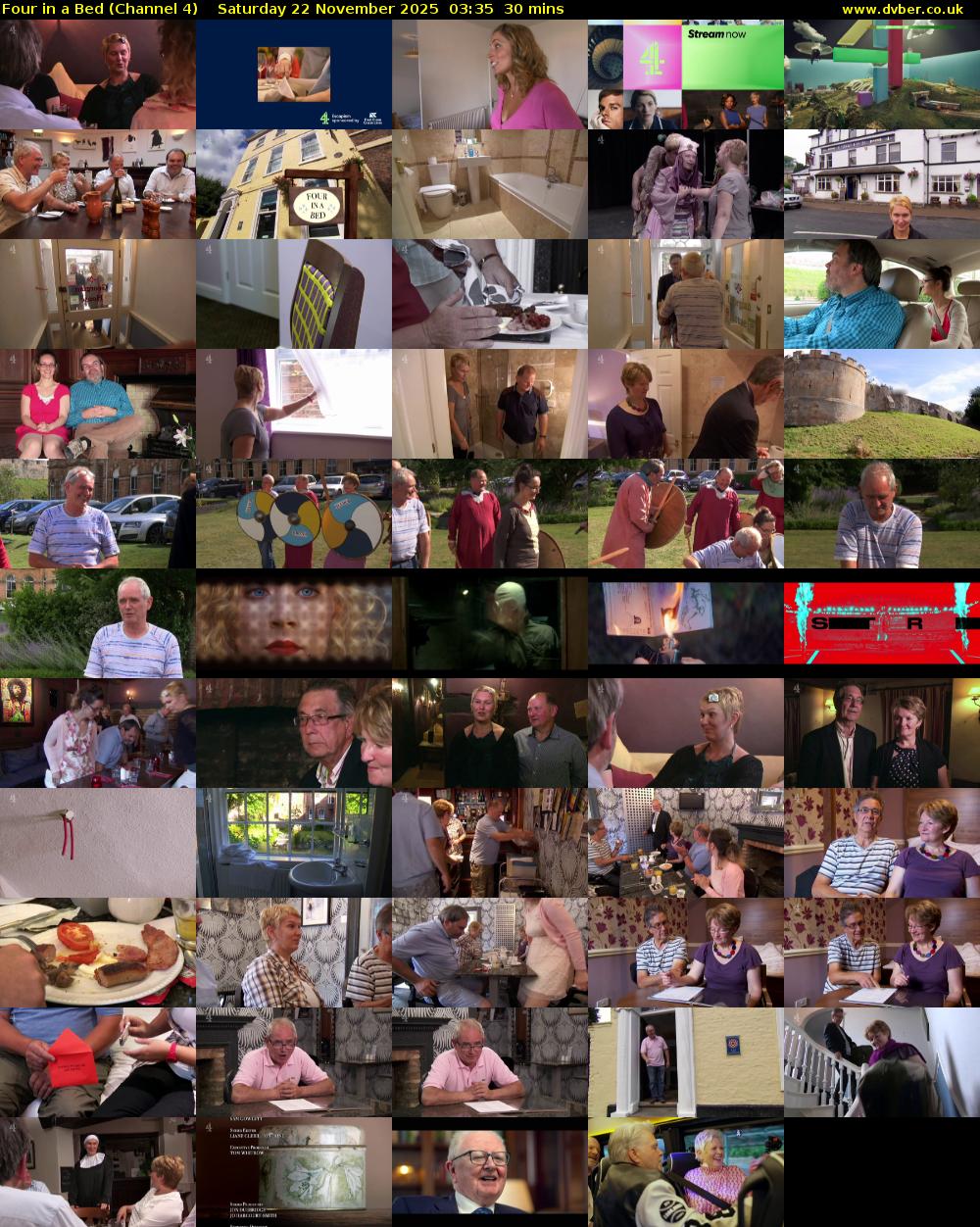 Four in a Bed (Channel 4) Saturday 22 November 2025 03:35 - 04:05