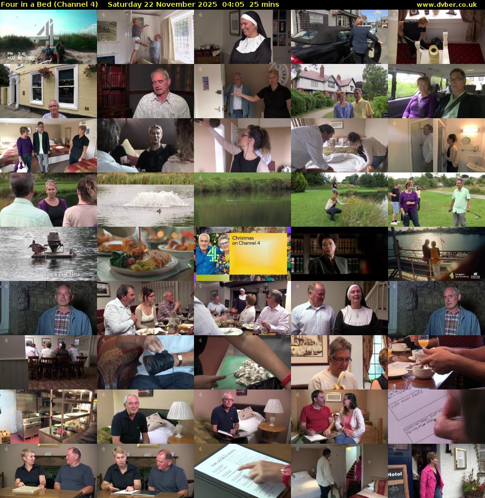 Four in a Bed (Channel 4) Saturday 22 November 2025 04:05 - 04:30