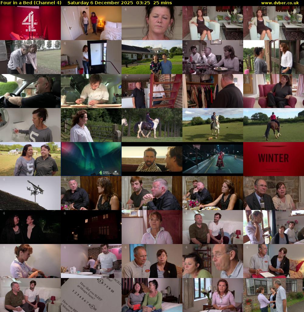 Four in a Bed (Channel 4) Saturday 6 December 2025 03:25 - 03:50