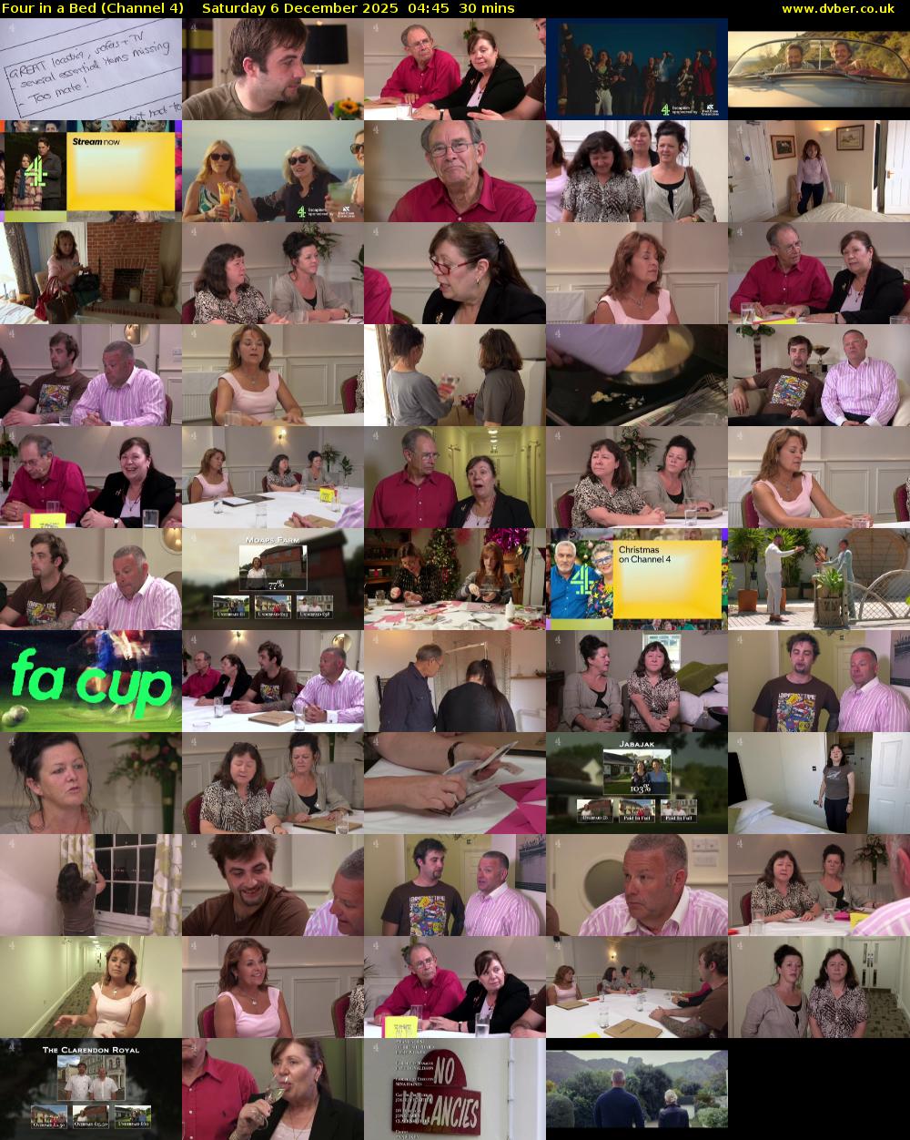 Four in a Bed (Channel 4) Saturday 6 December 2025 04:45 - 05:15