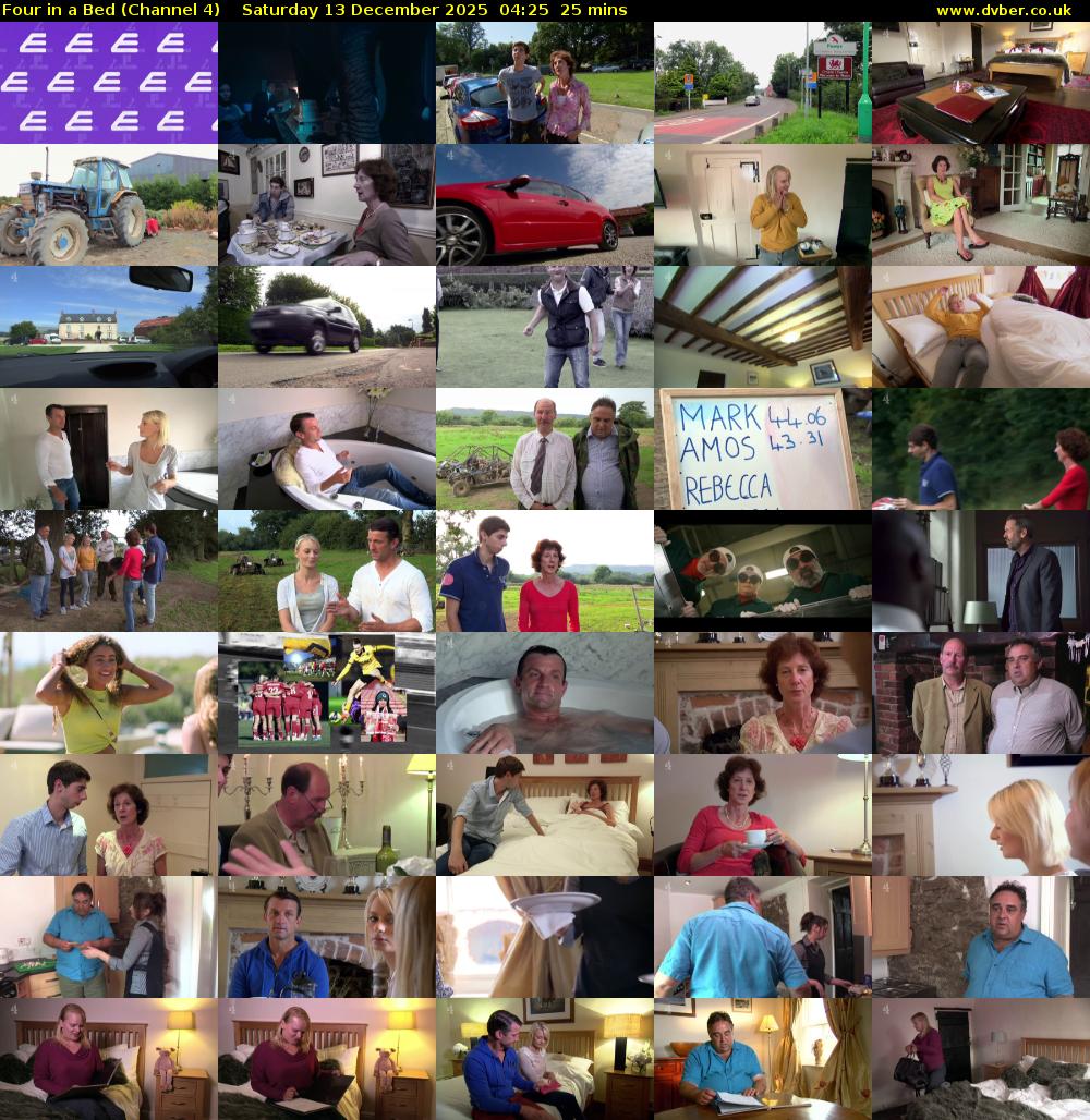 Four in a Bed (Channel 4) Saturday 13 December 2025 04:25 - 04:50