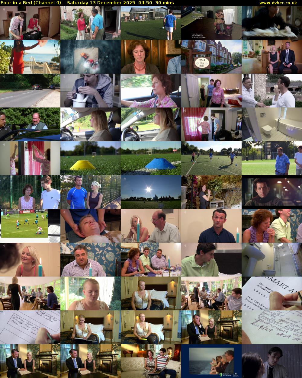 Four in a Bed (Channel 4) Saturday 13 December 2025 04:50 - 05:20