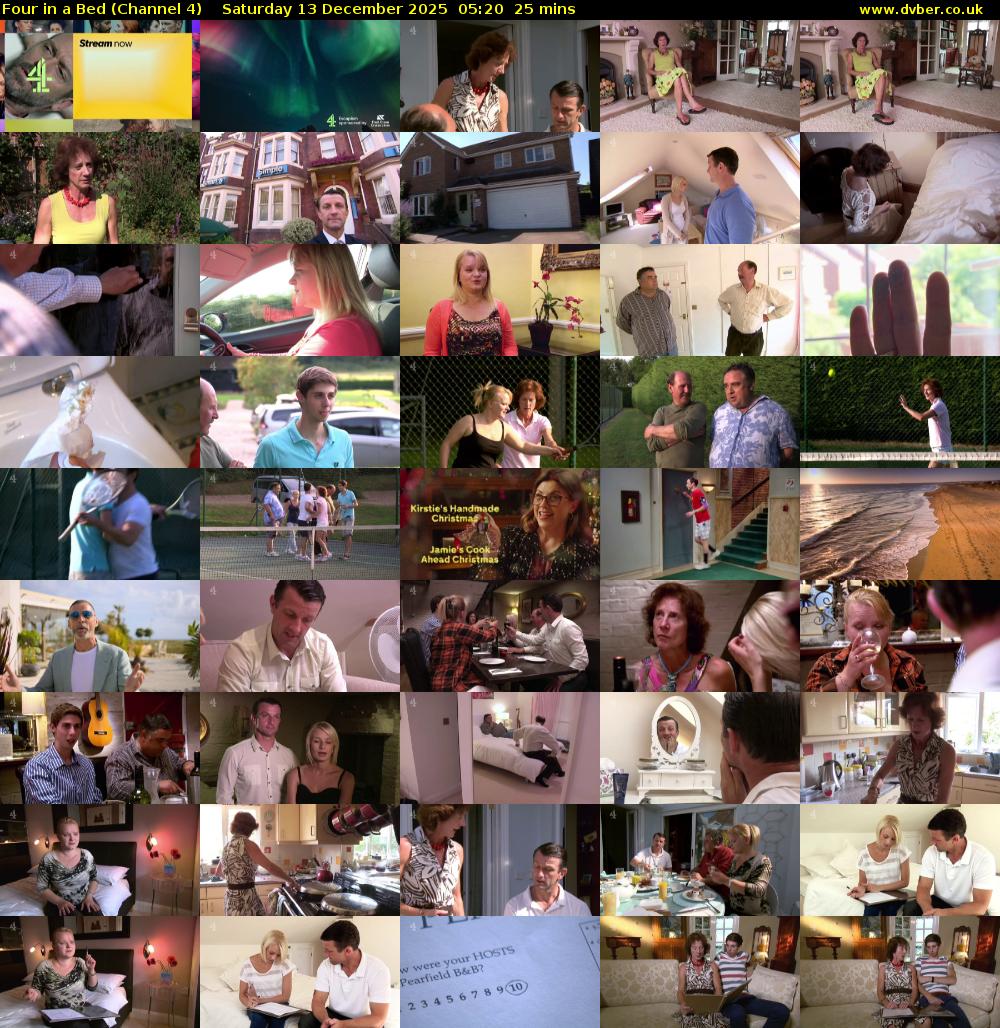 Four in a Bed (Channel 4) Saturday 13 December 2025 05:20 - 05:45