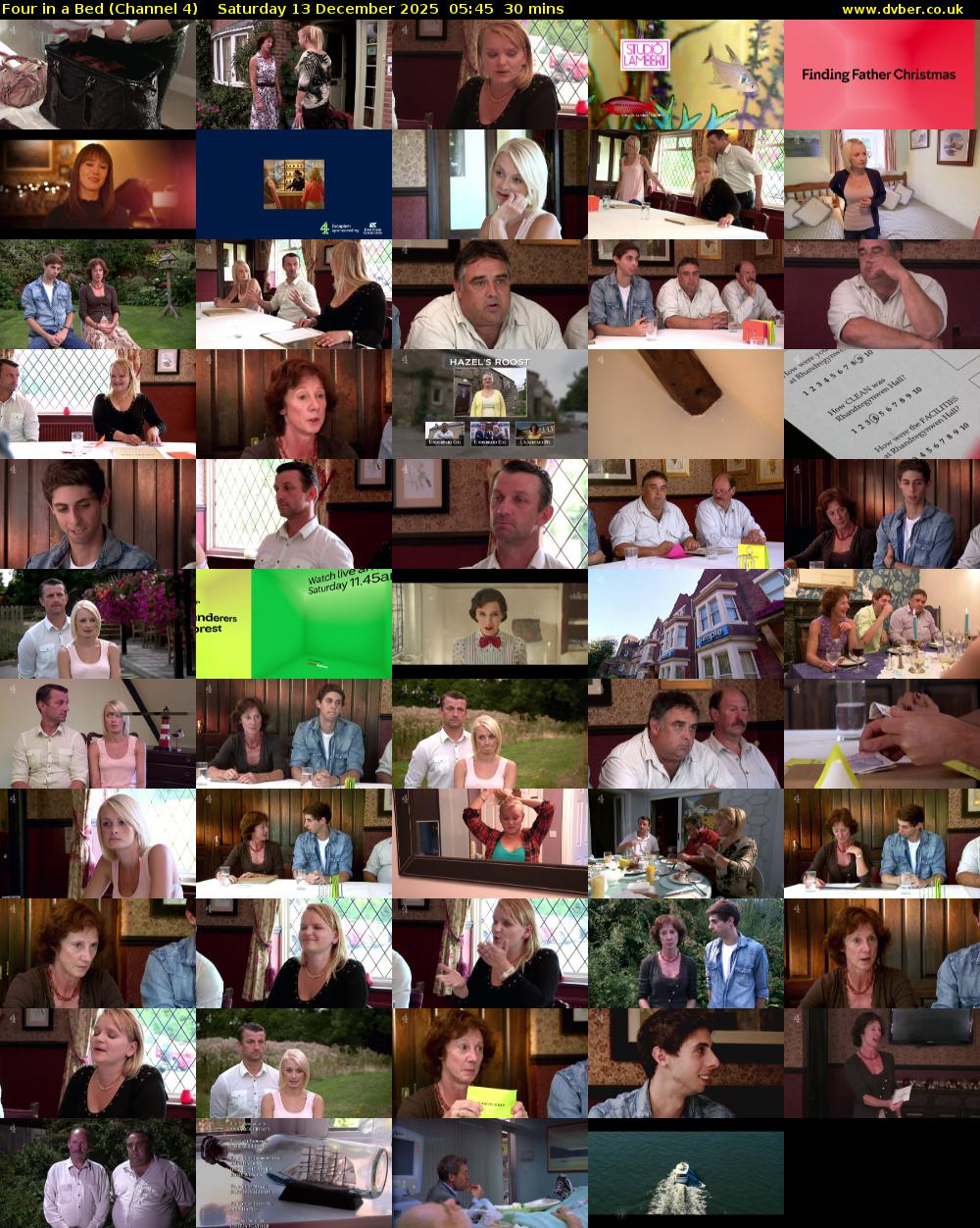 Four in a Bed (Channel 4) Saturday 13 December 2025 05:45 - 06:15