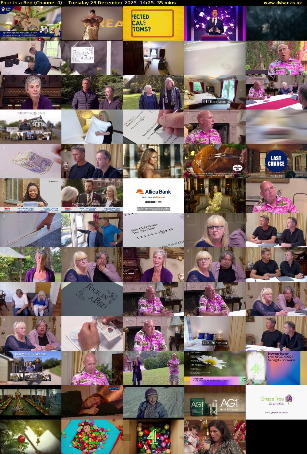 Four in a Bed (Channel 4) Tuesday 23 December 2025 14:25 - 15:00