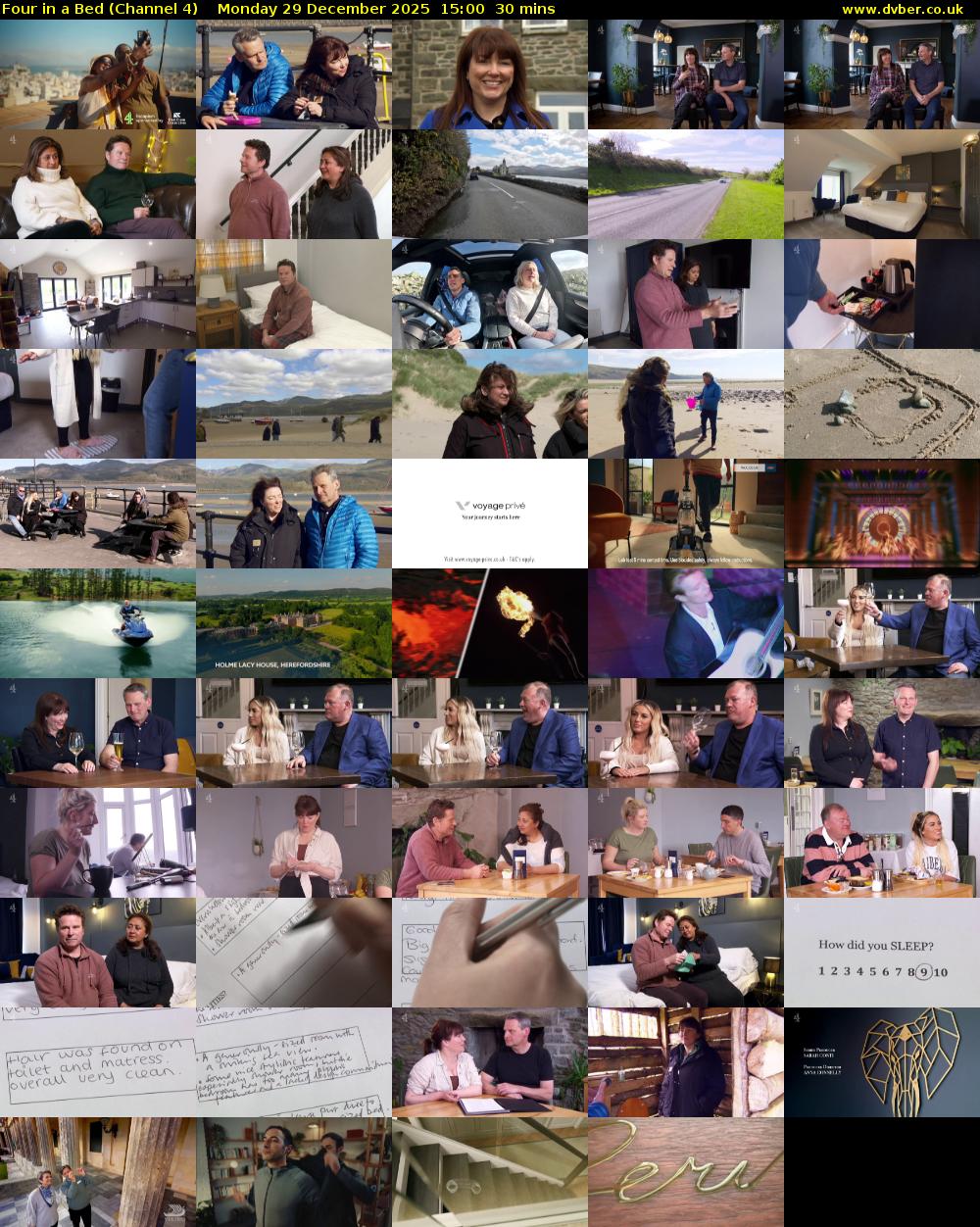 Four in a Bed (Channel 4) Monday 29 December 2025 15:00 - 15:30