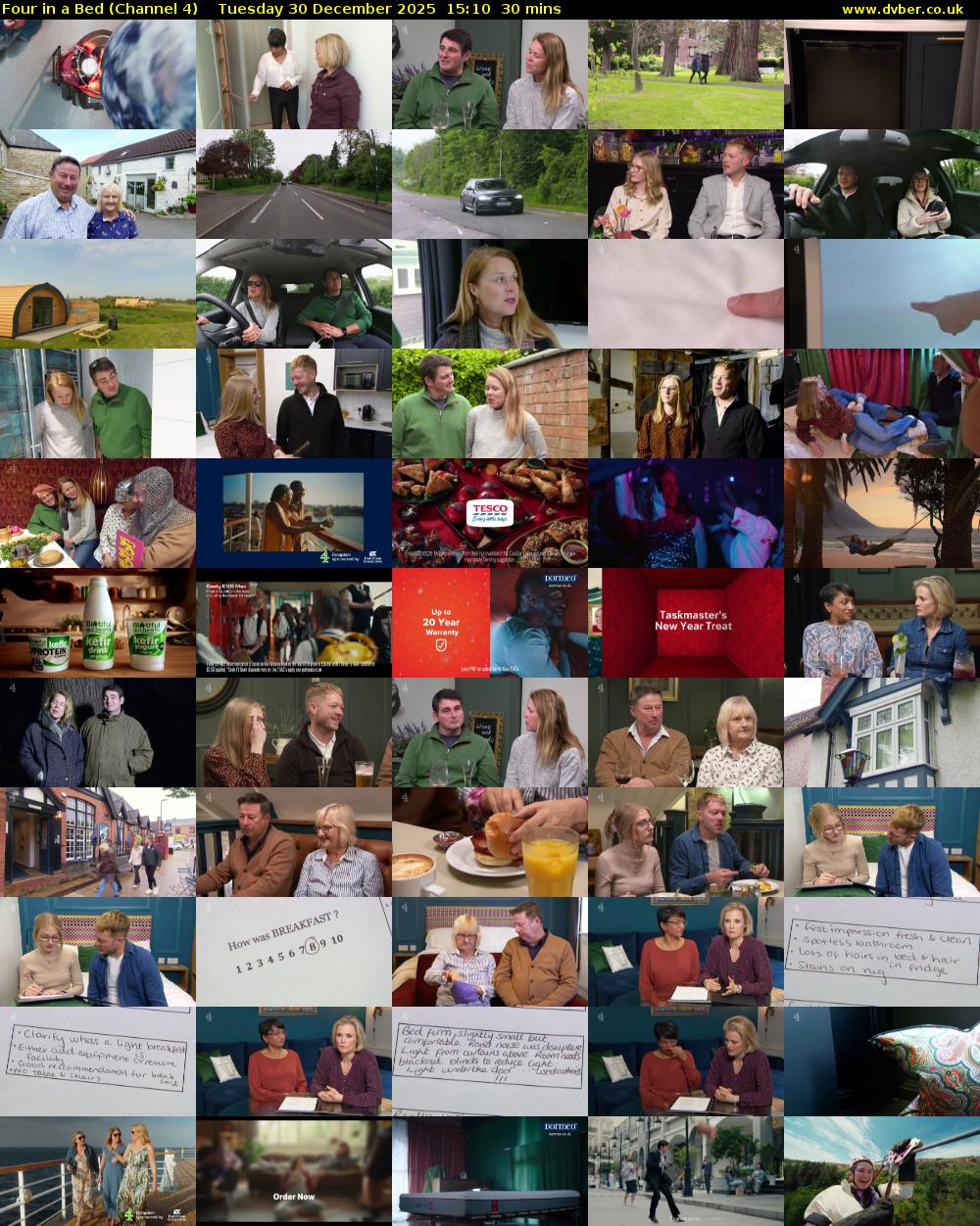 Four in a Bed (Channel 4) Tuesday 30 December 2025 15:10 - 15:40