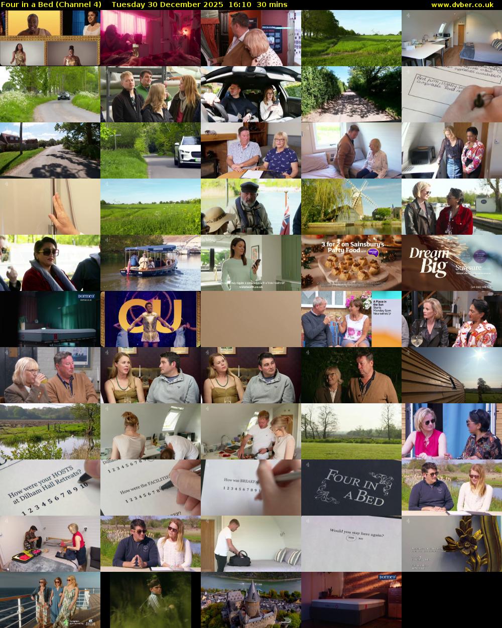 Four in a Bed (Channel 4) Tuesday 30 December 2025 16:10 - 16:40