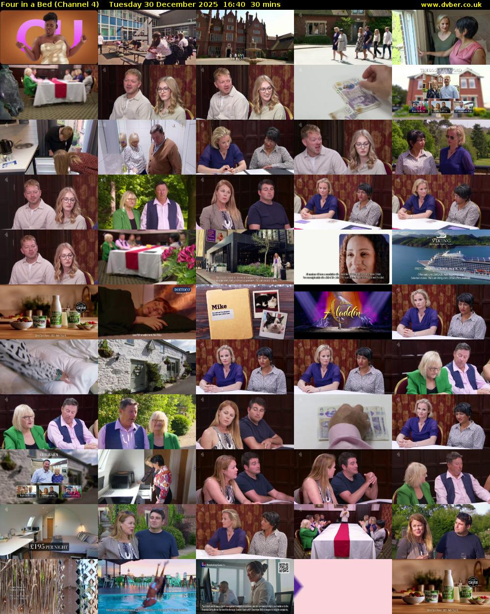 Four in a Bed (Channel 4) Tuesday 30 December 2025 16:40 - 17:10