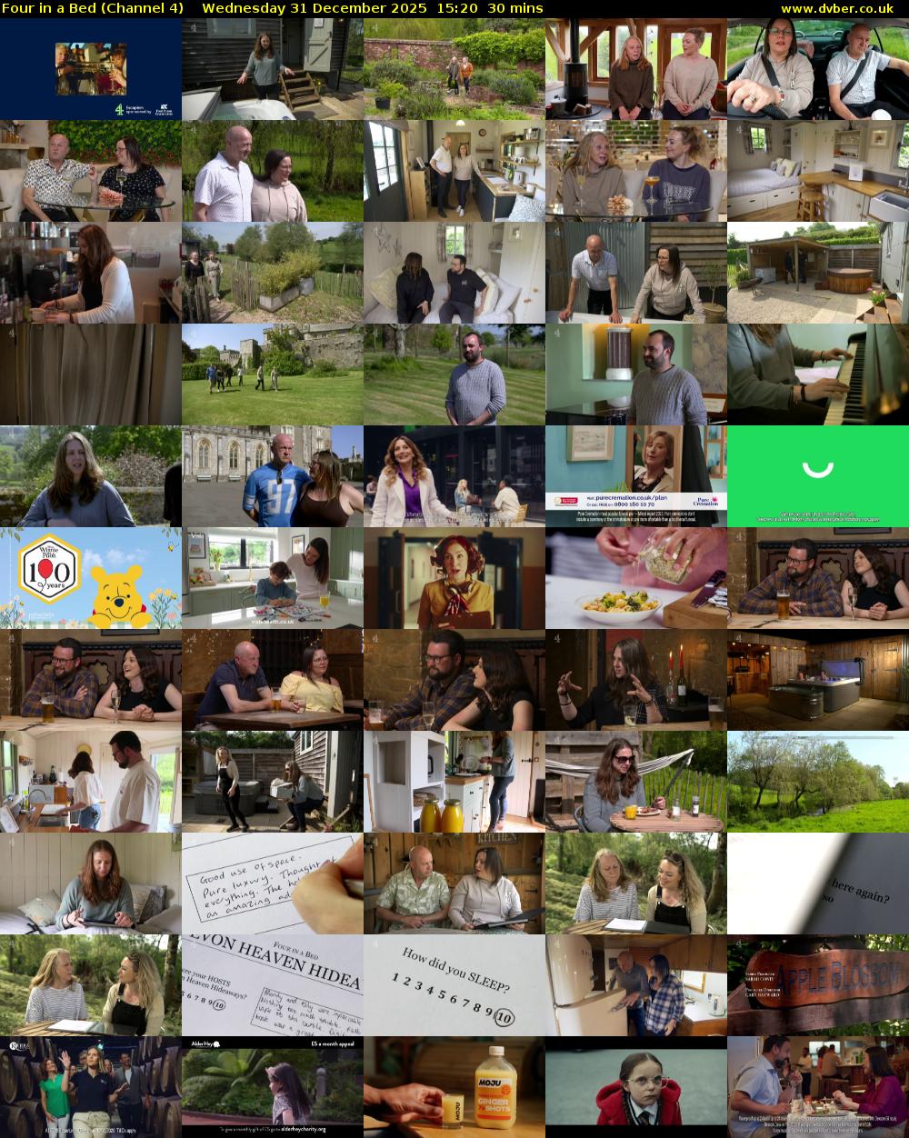 Four in a Bed (Channel 4) Wednesday 31 December 2025 15:20 - 15:50