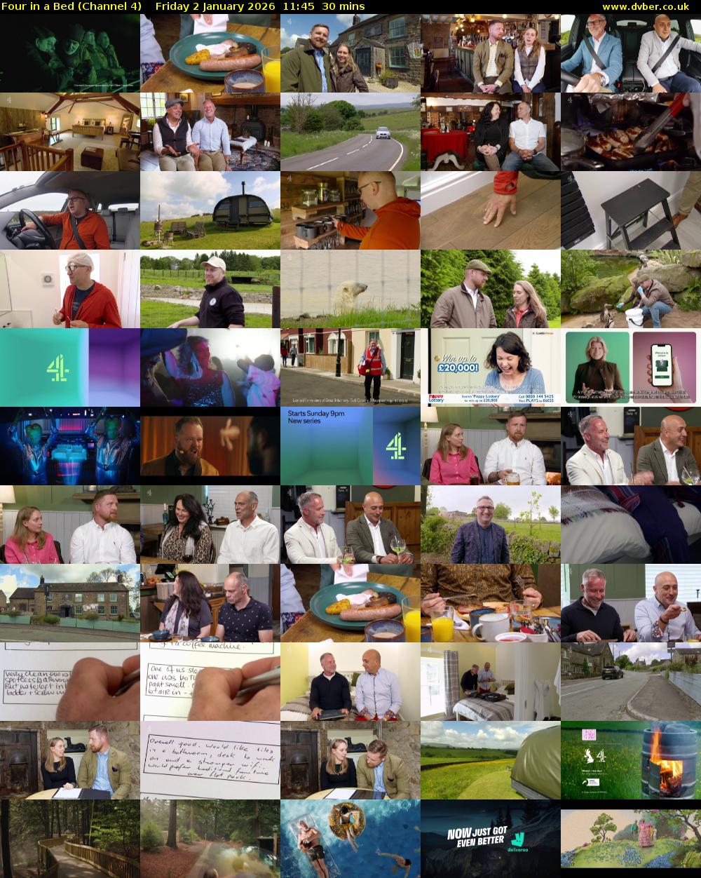 Four in a Bed (Channel 4) Friday 2 January 2026 11:45 - 12:15