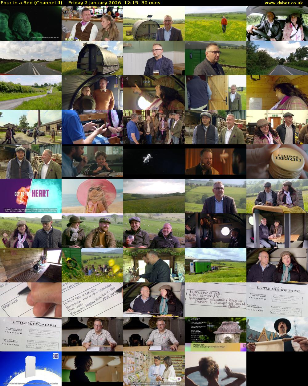 Four in a Bed (Channel 4) Friday 2 January 2026 12:15 - 12:45