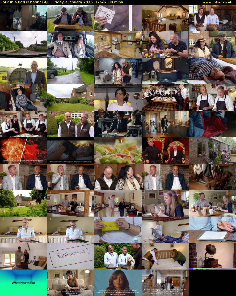 Four in a Bed (Channel 4) Friday 2 January 2026 12:45 - 13:15