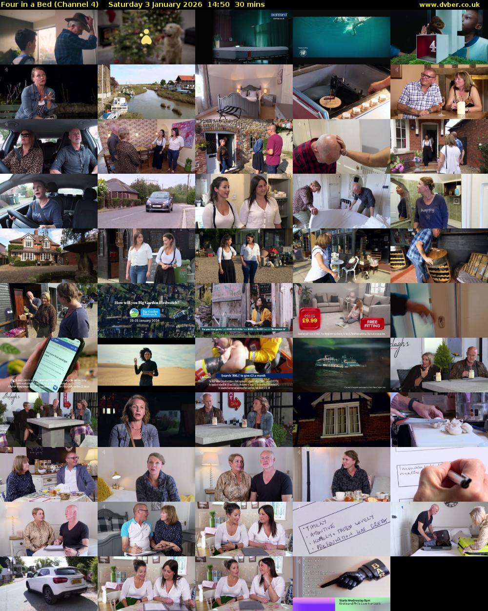Four in a Bed (Channel 4) Saturday 3 January 2026 14:50 - 15:20
