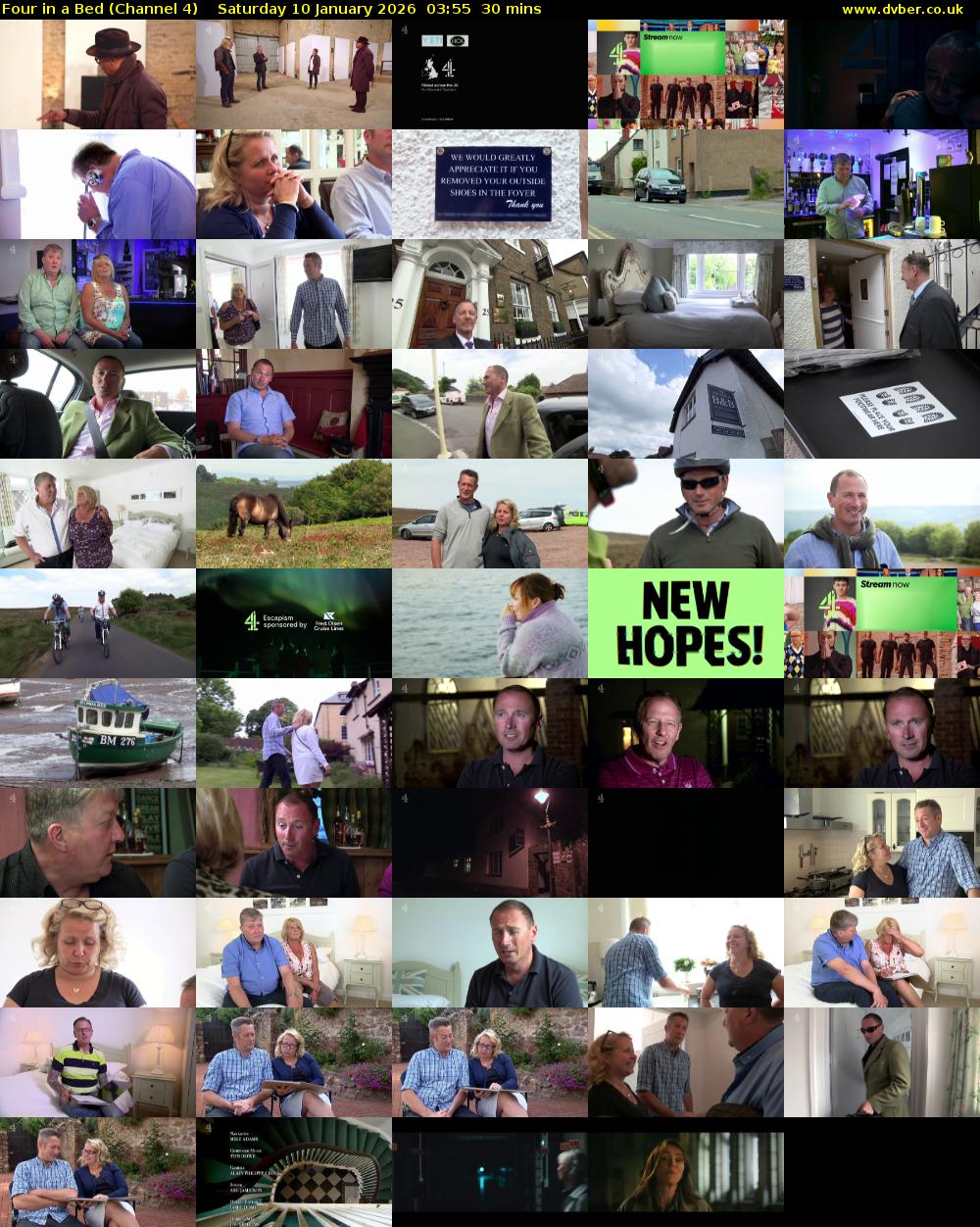 Four in a Bed (Channel 4) Saturday 10 January 2026 03:55 - 04:25