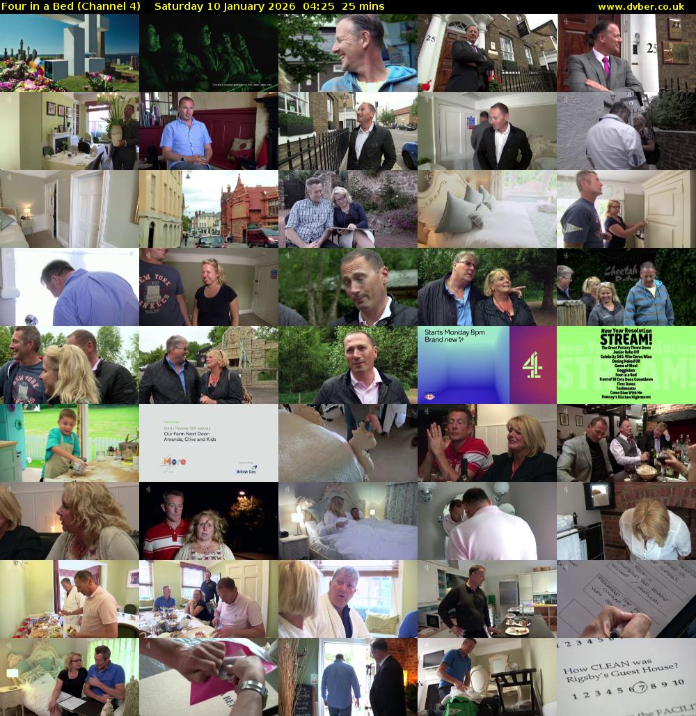 Four in a Bed (Channel 4) Saturday 10 January 2026 04:25 - 04:50