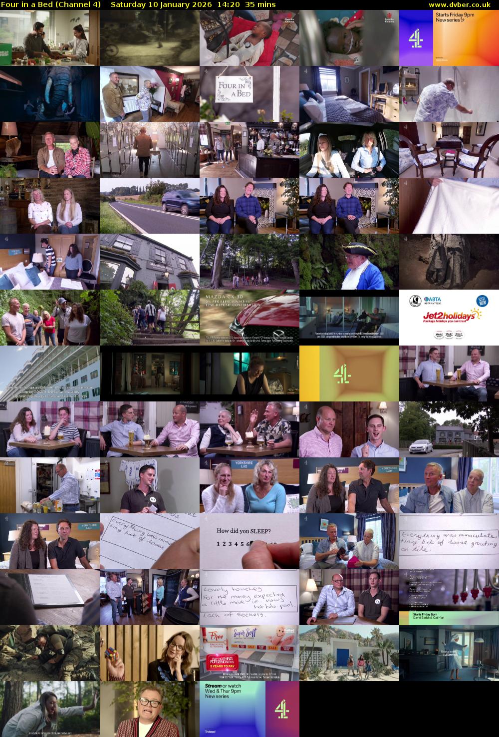 Four in a Bed (Channel 4) Saturday 10 January 2026 14:20 - 14:55