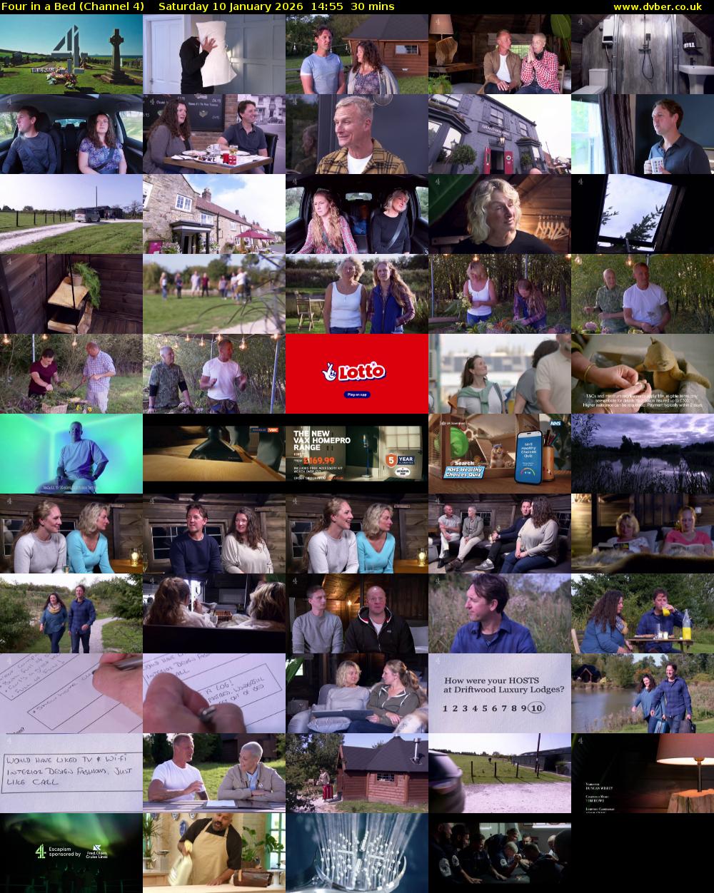 Four in a Bed (Channel 4) Saturday 10 January 2026 14:55 - 15:25