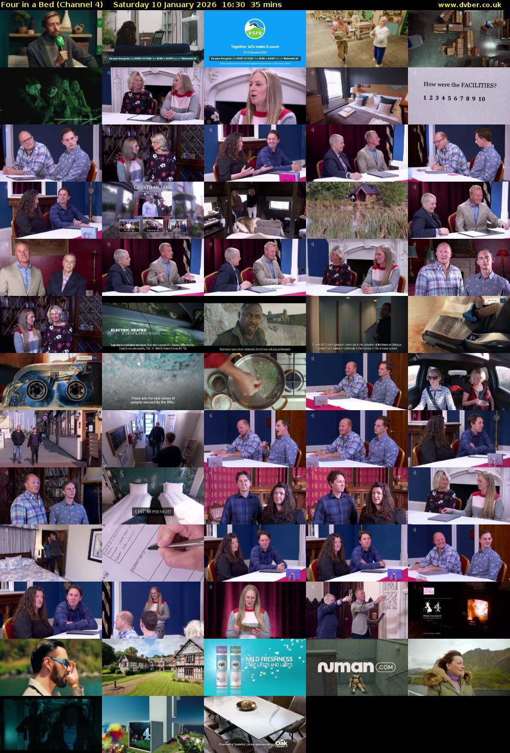 Four in a Bed (Channel 4) Saturday 10 January 2026 16:30 - 17:05