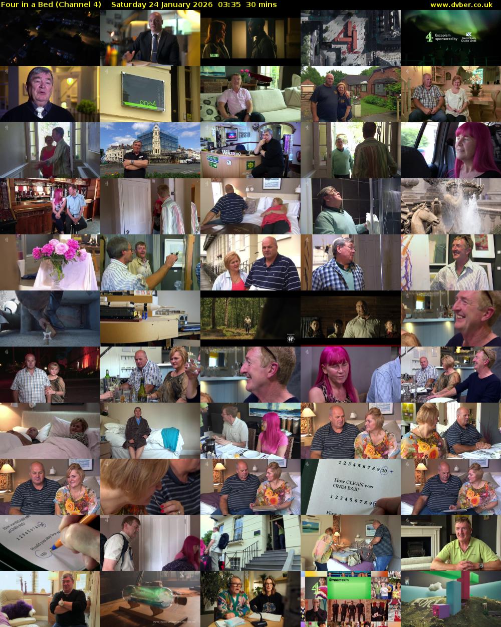 Four in a Bed (Channel 4) Saturday 24 January 2026 03:35 - 04:05